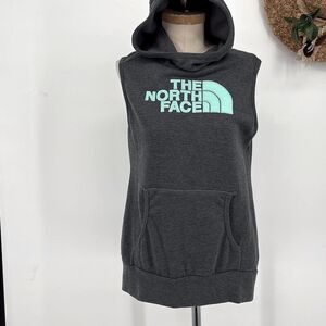 The North‎ Face Avalon Half Dome Fleece Hoodie Vest Jacket Grey M